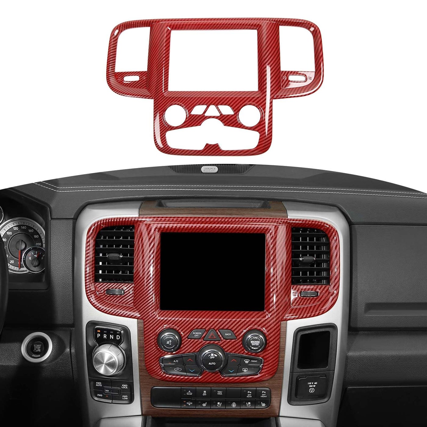 Compare RTTCZ for RAM Red Carbon Fiber Center Dash Display Screen AC Control Panel Trim Cover for Dodge RAM 20112017 Red Carbon Fiber Grain Interior Accessories at KSA Price