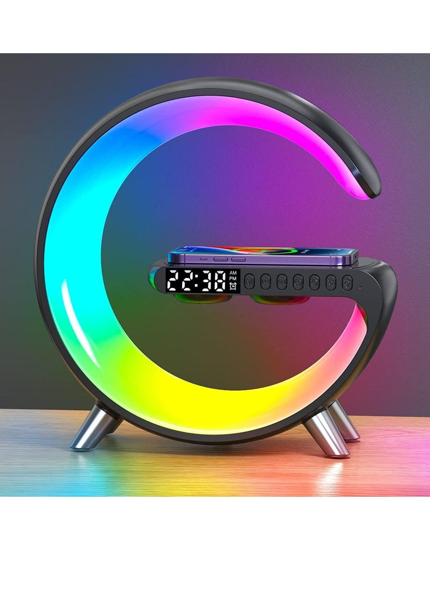 Smart Bluetooth Speaker Wireless Phone Charger LED…