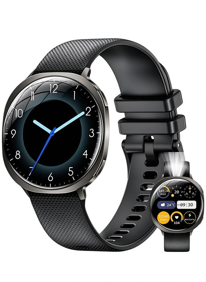 Compare New Sports Fitness Smart Watch, 1.32Inch AMOLED Spherical Curved Screen, 100+ Sports Modes, Voice Assistant, Custom Dial, 240mAh Long Battery Life, Unisex Health Monitoring Sports Bracelet at KSA Price