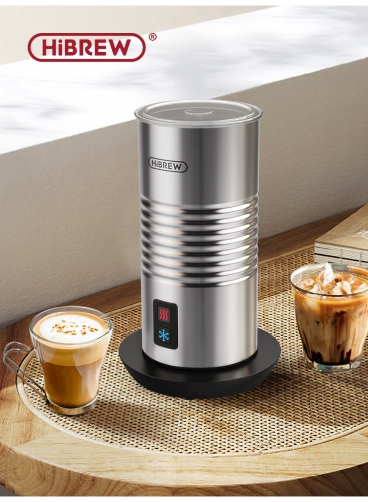 HiBREW Hot & Cold Milk Frother Double wall Stainless…