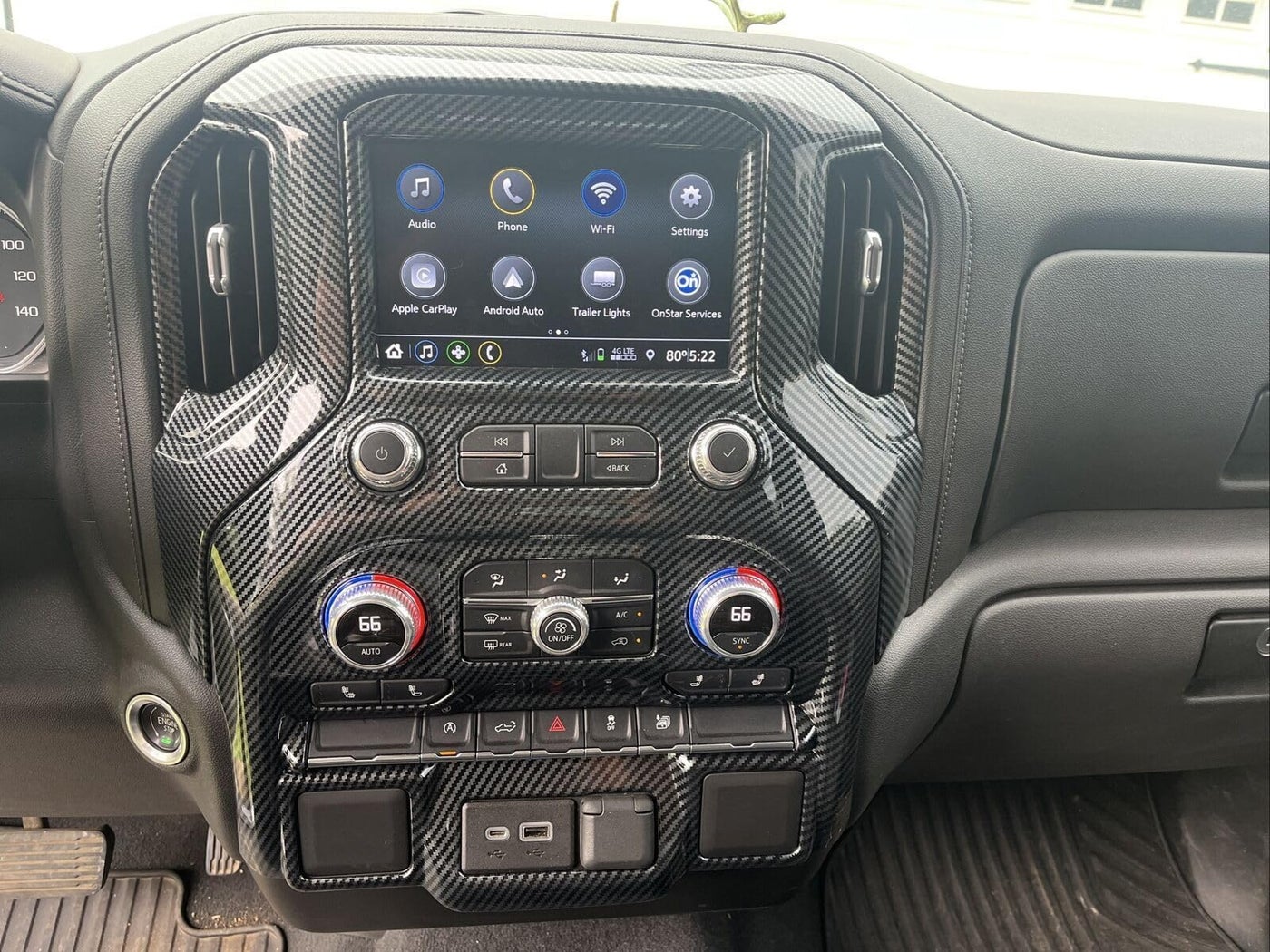 ruihe Carbon Fiber Color Center Dash Radio Audio Control…