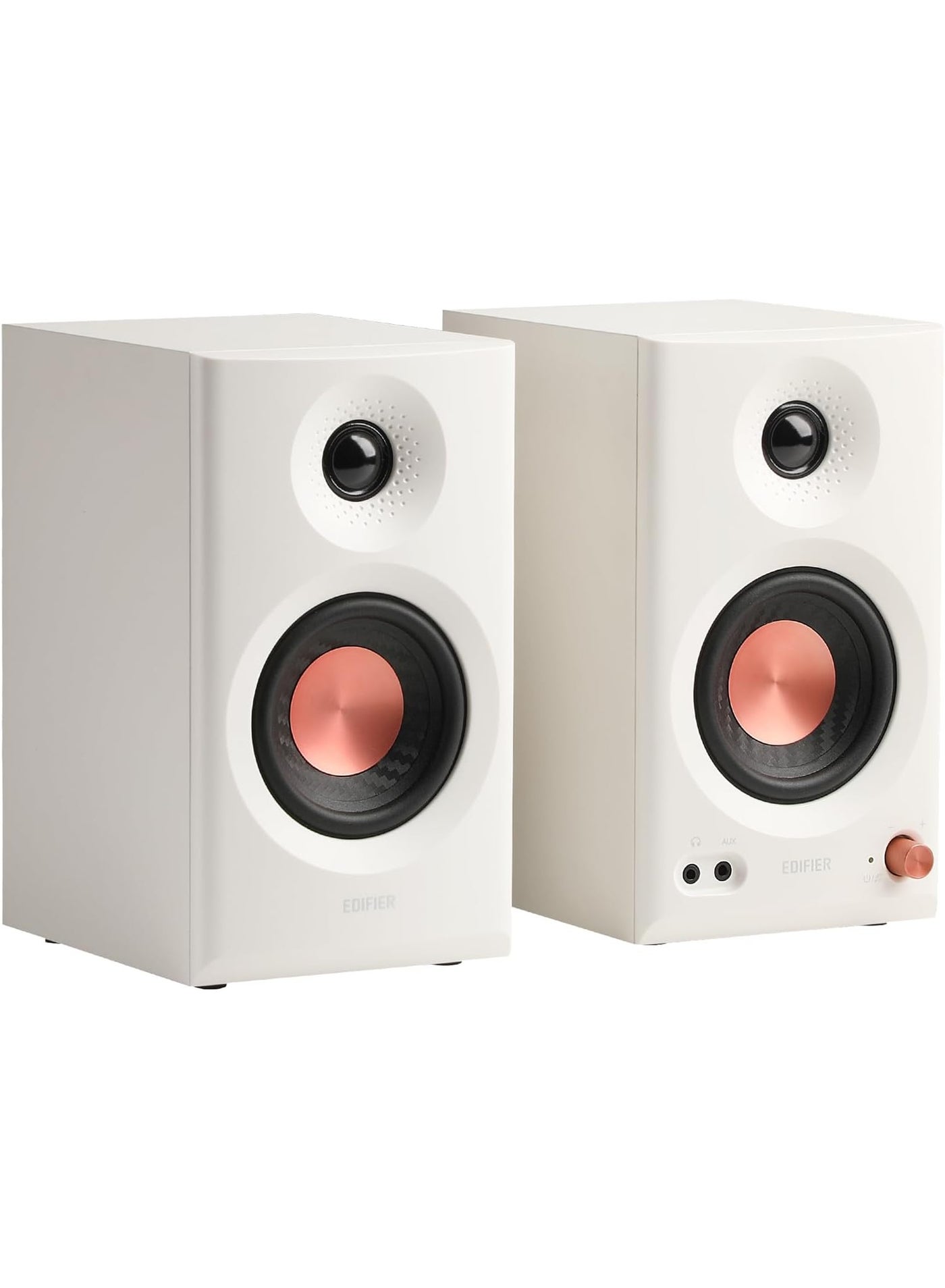 Compare Edifier MR3 Powered Studio Monitor Speakers, HiRes Audio Certified Bluetooth V5.4 Active Bookshelf Loudspeakers, 2.0 Computer Speaker with Headphone Output RCA AUX Balanced TRS Input  White Pair at KSA Price