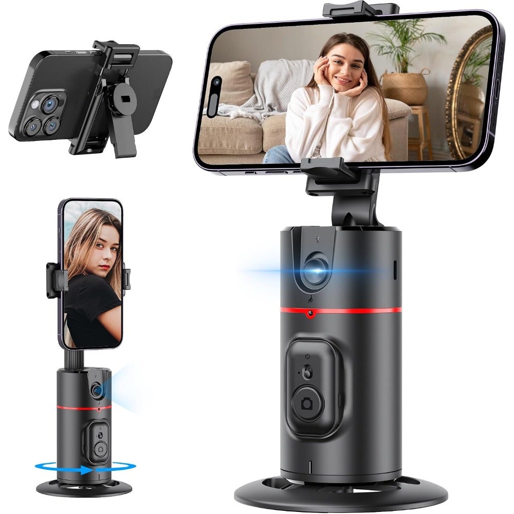 Compare VlogTIK Tok use, aluminum alloy, black, auto face tracking without app, 360 rotation smart shooting phone holder with remote at KSA Price