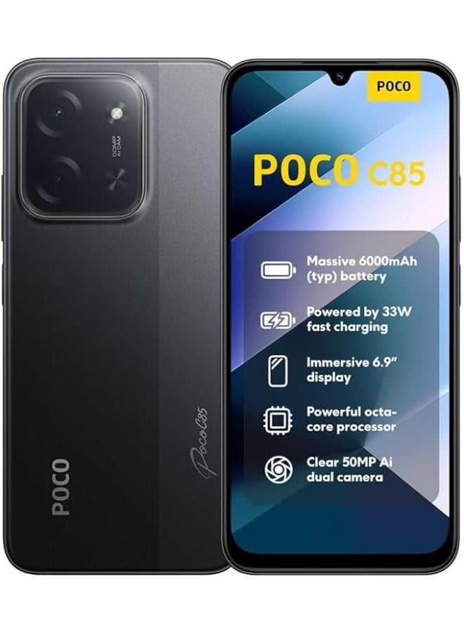 Compare POCO C85 Black 8GB RAM 256GB ROM at KSA Price