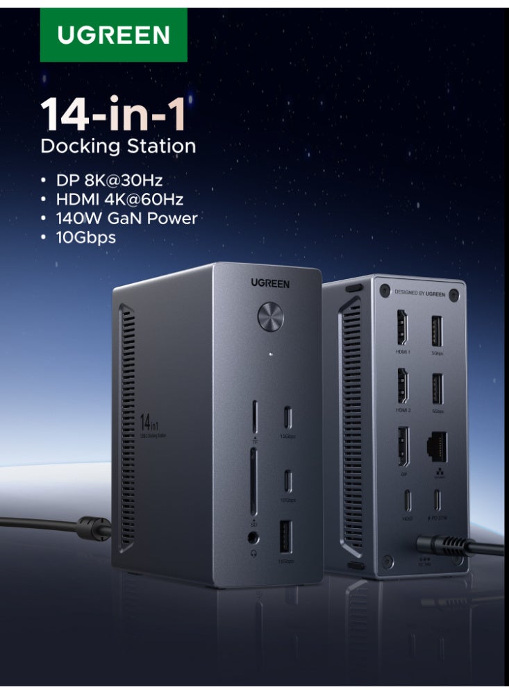 USB C Hub 14 in 1 Type C Docking…