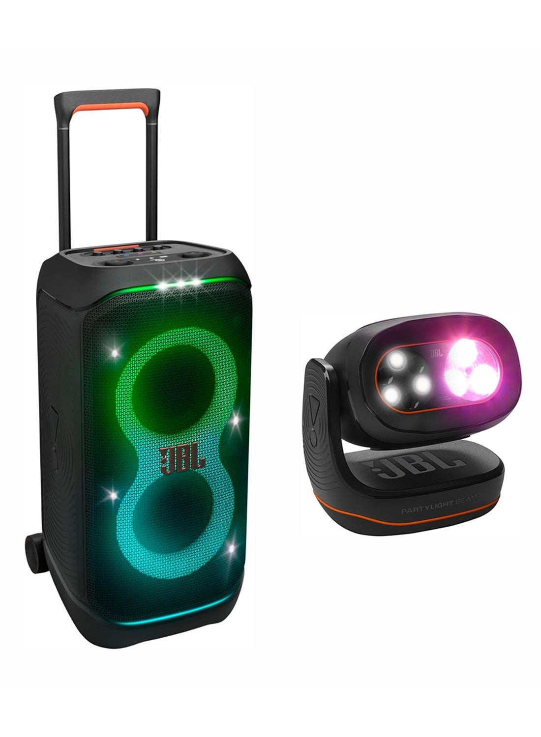 Compare PartyBox Stage 320 Wireless Party Speaker, +PARTYLIGHT BEAM Bluetooth projection party light JBLPBSTAGE320UK+JBLPLBEAMEU Black at KSA Price