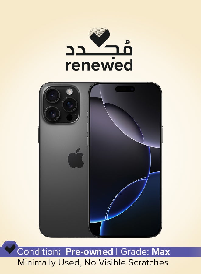 Compare Renewed  iPhone 16 Pro Max 256GB Black Titanium 5G With Facetime  International Version at KSA Price