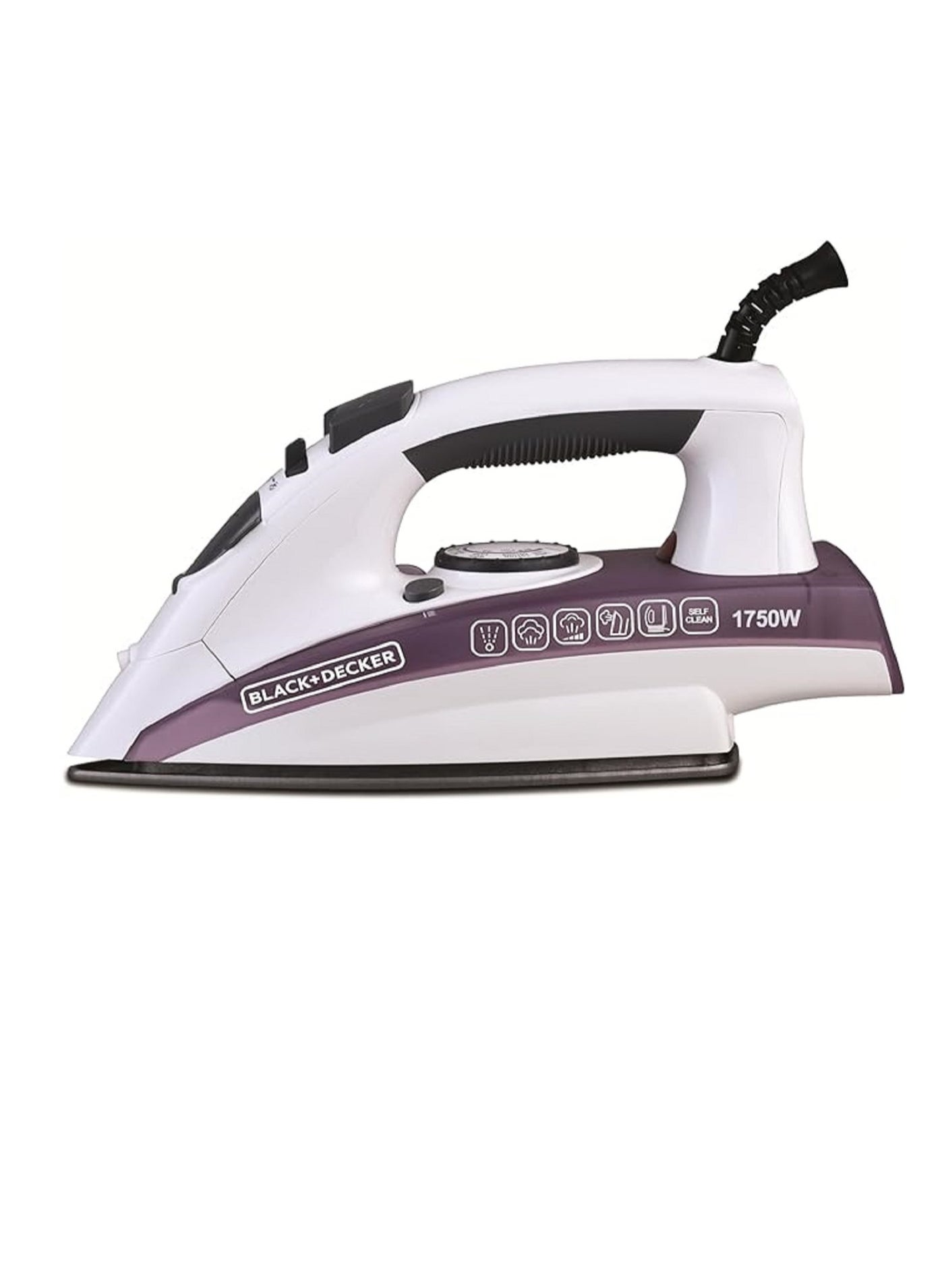 Compare Steam Iron  Ceramic Coated Soleplate With Anti Calc Drip Self Clean And Auto Shutoff  Removes Stubborn Creases Quickly Easily 250 ml 1750 W X1750 WhitePurple at KSA Price