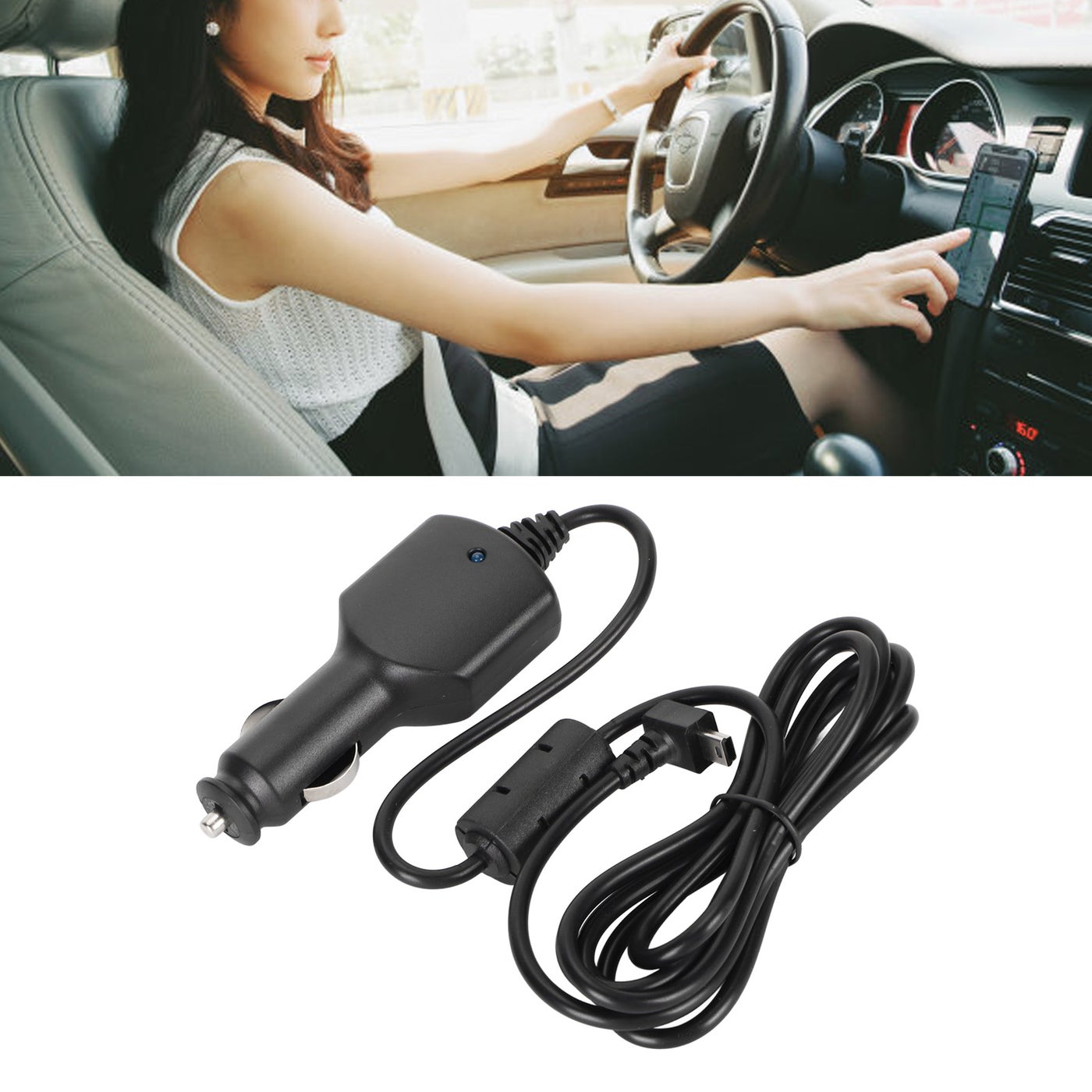 Compare 5V 2A Vehicle Power Cable 10W USB Power Adapter Charging Cord for GARMIN GPS ZUMO 220 350LM at KSA Price