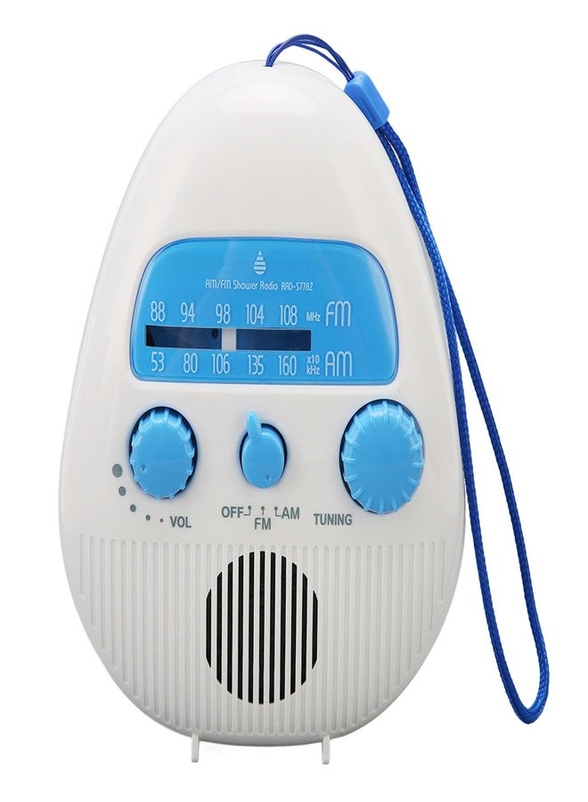 Compare Shower Radio Built in Speaker, Hanging Bathroom Radio with Rotating Knob for Easy Tuning and Volume Control. at KSA Price