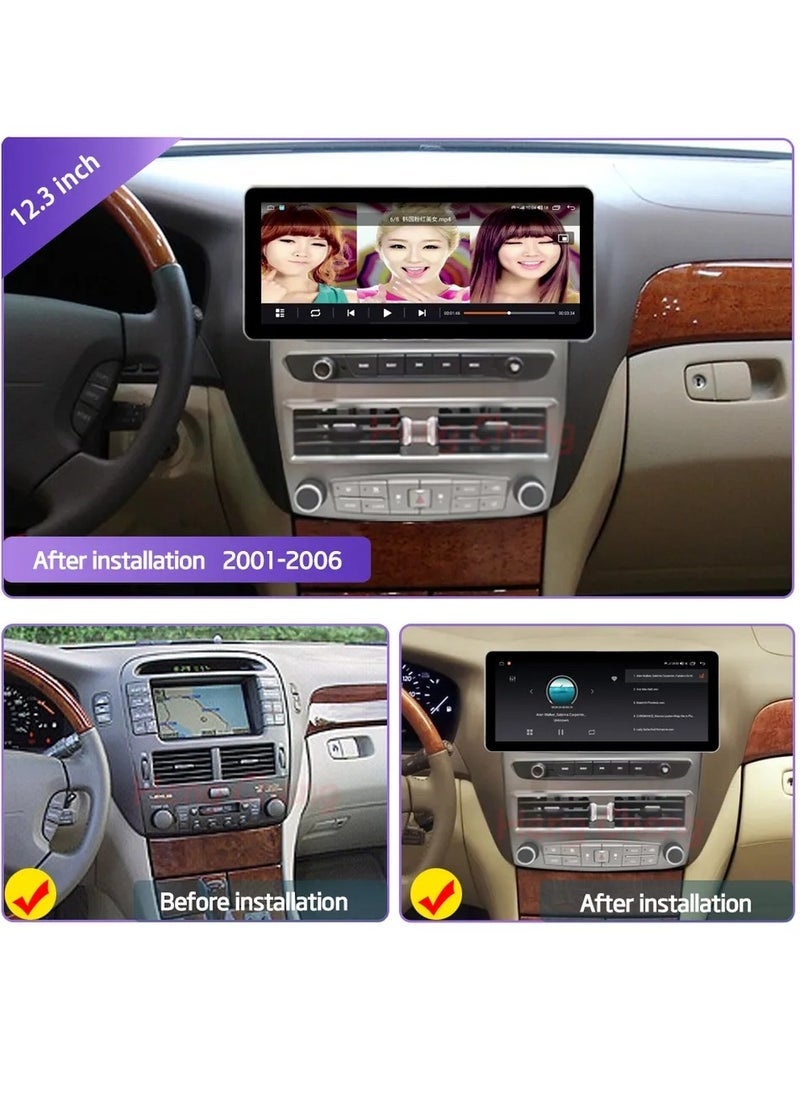 Compare The Lexus LS430 12.3inch Android screen with 4GB of RAM supports Apple CarPlay and Android Auto wirelessly. It is compatible with the cars climate control and fits both high and low models of the LS 430  at KSA Price