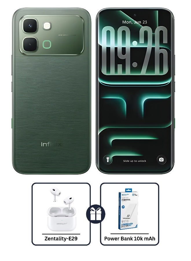 Compare Note Edge Dual SIM Silk Green 8GB RAM 256GB 5G + Zentality E29 Earbuds + Zentality Powerbank 10k mAh  Middle East Version at KSA Price