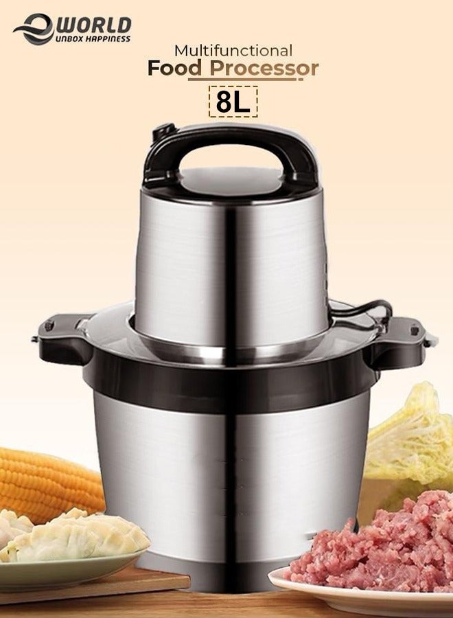 Electric Meat Chopper and Grinder, Stainless Steel…