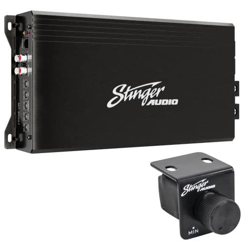 Compare Stinger Audio MT20001 Compact Digital Class D Monoblock 2000W RMS Car Audio Subwoofer Amplifier with Remote Control Bass Knob Bass Boost HEXFET MOSFET LowPass Crossover Subsonic Filter at KSA Price