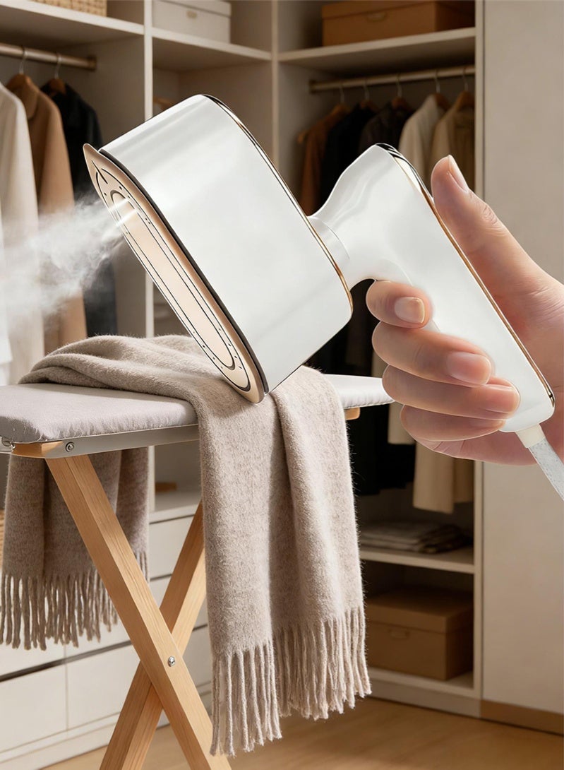 Compare Iron Steamer  1000W HighPower Portable Iron, Fast HeatUp Iron Steamer for Clothes with Wet Dry Use Home Travel Dorm White at KSA Price