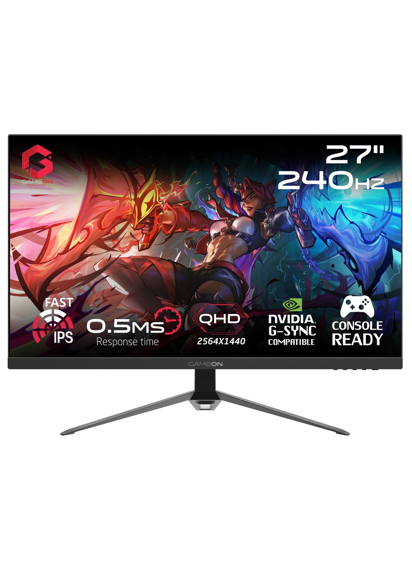 Compare 27Inch QHD, 240Hz, MPRT 0.5ms, HDMI 2.1, Fast IPS Gaming Monitor Support PS5 GOES27QHD240IPS Black at KSA Price