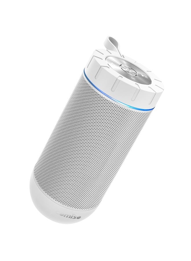 Compare X26 Bluetooth Speaker, IPX5 Waterproof Speakers 360° HD Surround Sound with Punchy Bass, Wireless Dual Pairing, 24H Playtime, Portable Speaker for Shower, Home, Outdoor, Camping, BeachWhite at KSA Price
