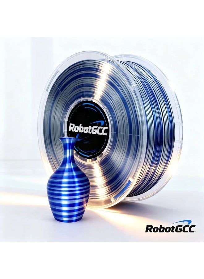 Silk Candy Blue Silver Gradient PLA Filament 1.75mm…