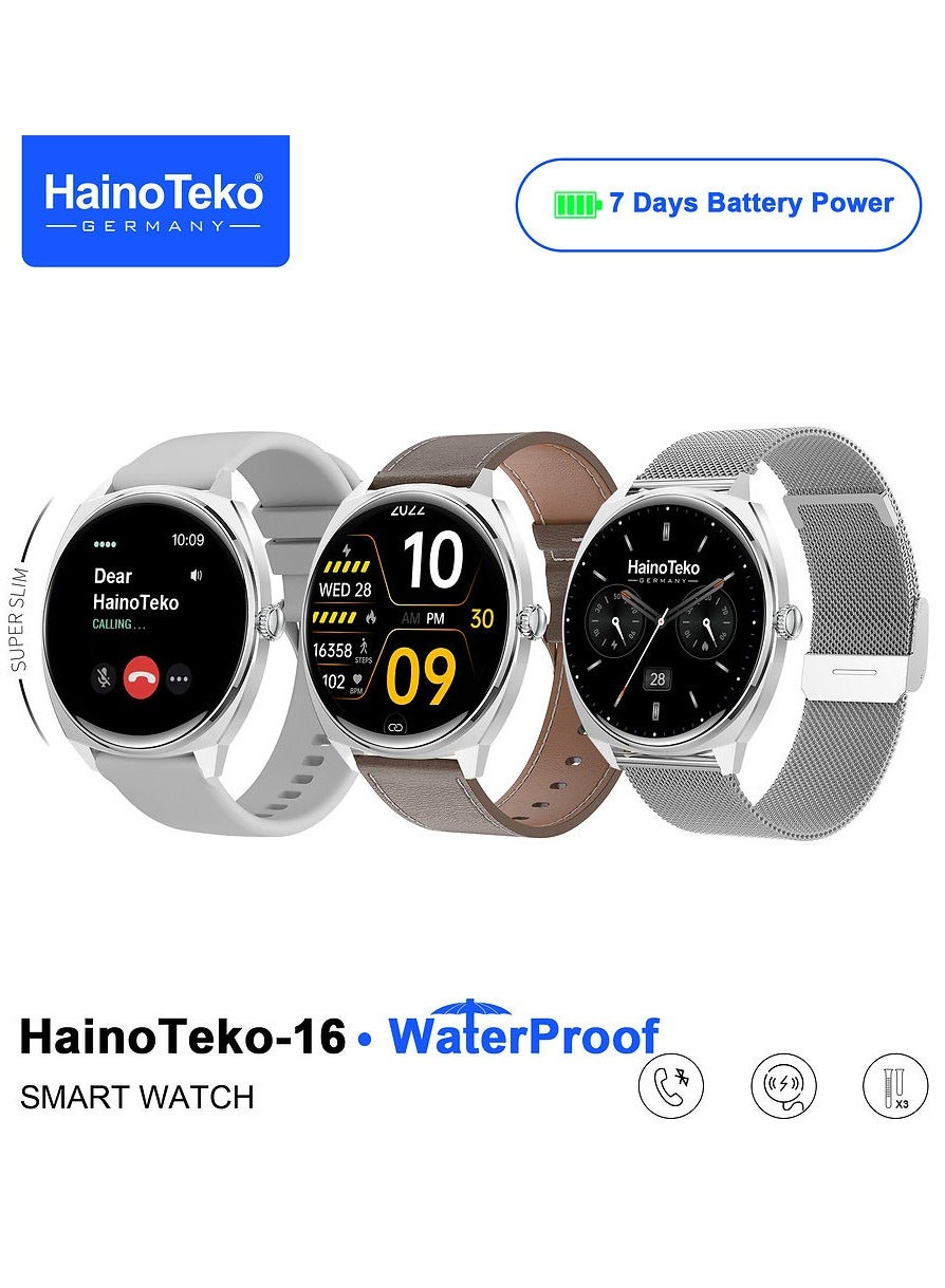 HainoTeko-16 Ultra Slim Waterproof Smart Watch With…