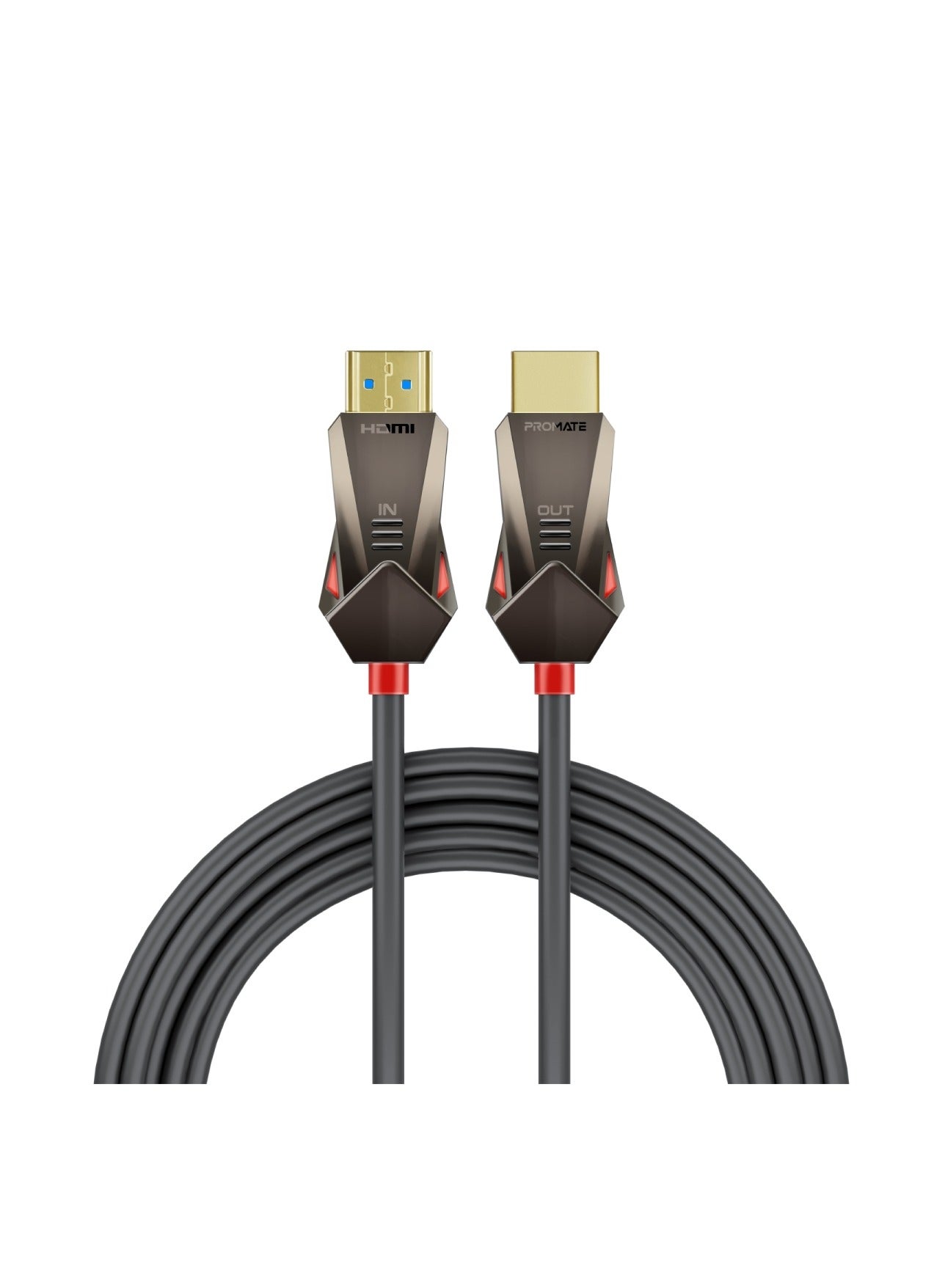 Compare HDMI 2.0 Cable, 4K@60Hz HDMI to HDMI Unidirectional Cable with 3D Video Support, 18Gbps Bandwidth, Ethernet, 20M Fiber Optic Cable and GoldPlated Connectors for Laptops, Monitors, ProLink4K6020M Black at KSA Price