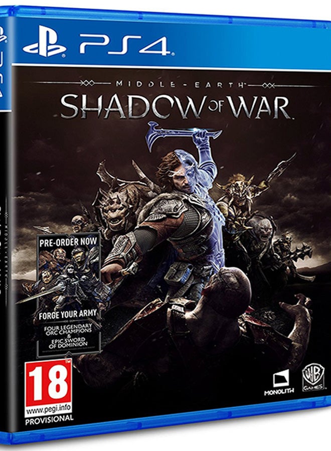 Compare Middle Earth : Shadow Of War Intl Version  Adventure  playstation_4_ps4 at KSA Price