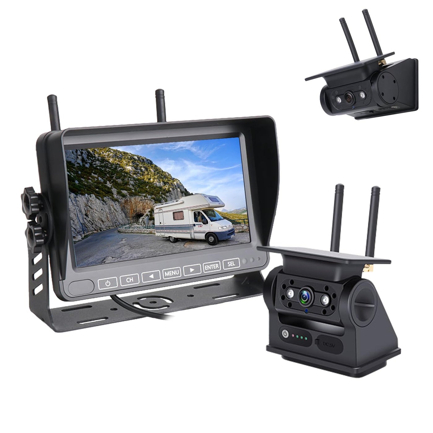 Solar RV Backup Camera Wireless with 7 Inch…