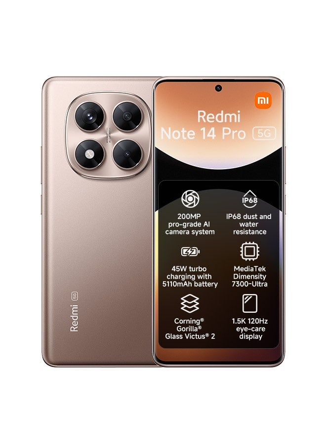 Redmi Note 14 Pro 5G Sand Gold 12GB RAM…