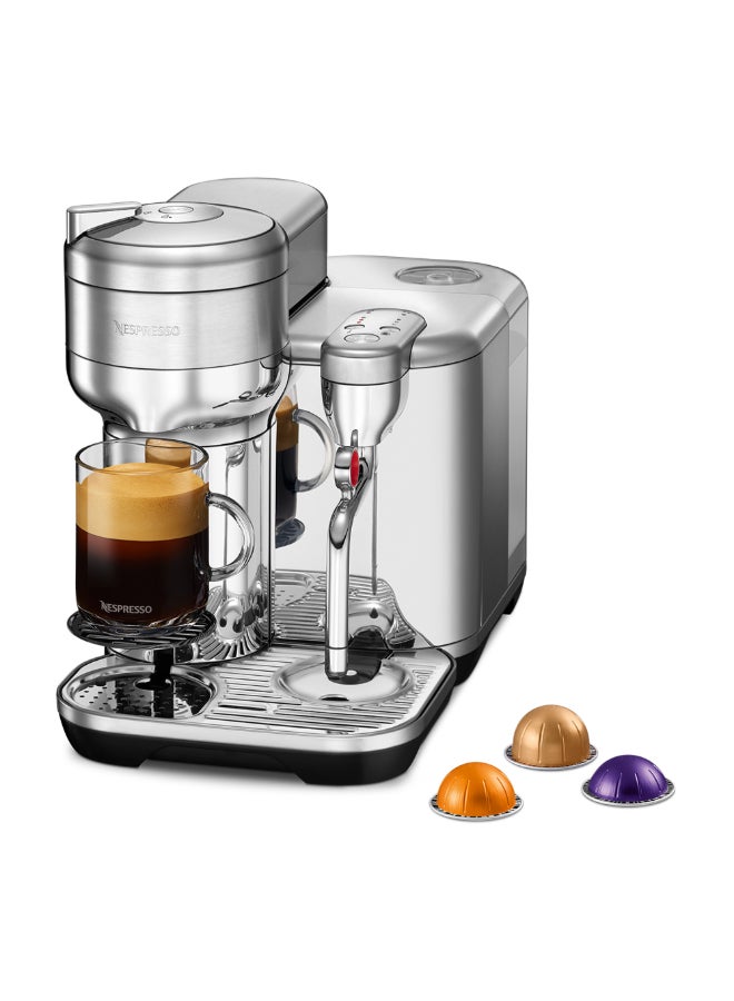 Compare Vertuo Creatista GCV5 Capsule Coffee Machine, With Automatic Milk Frother Wand for Latte Art And Cappuccino, Brews 7 Cup Sizes for Black Coffee, 2 L 1500 W GCV5GBMENE Stainless Steel at KSA Price