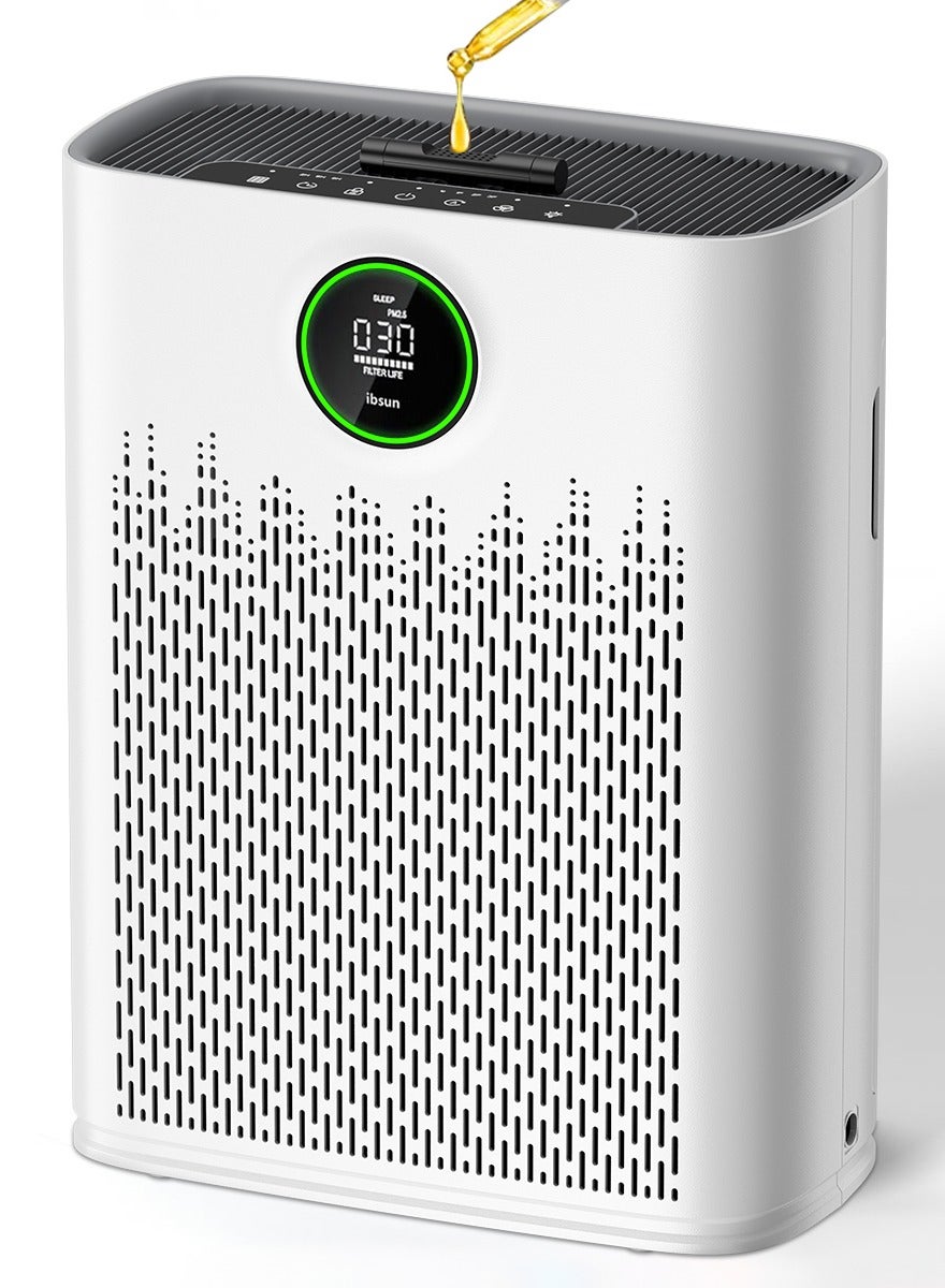 Compare Air Purifiers for 60? Large Room, with PM2.5 Air Quality Display, 22dB Sleep Mode, Aromatherapy,ZY3866 HEPA Filter at KSA Price