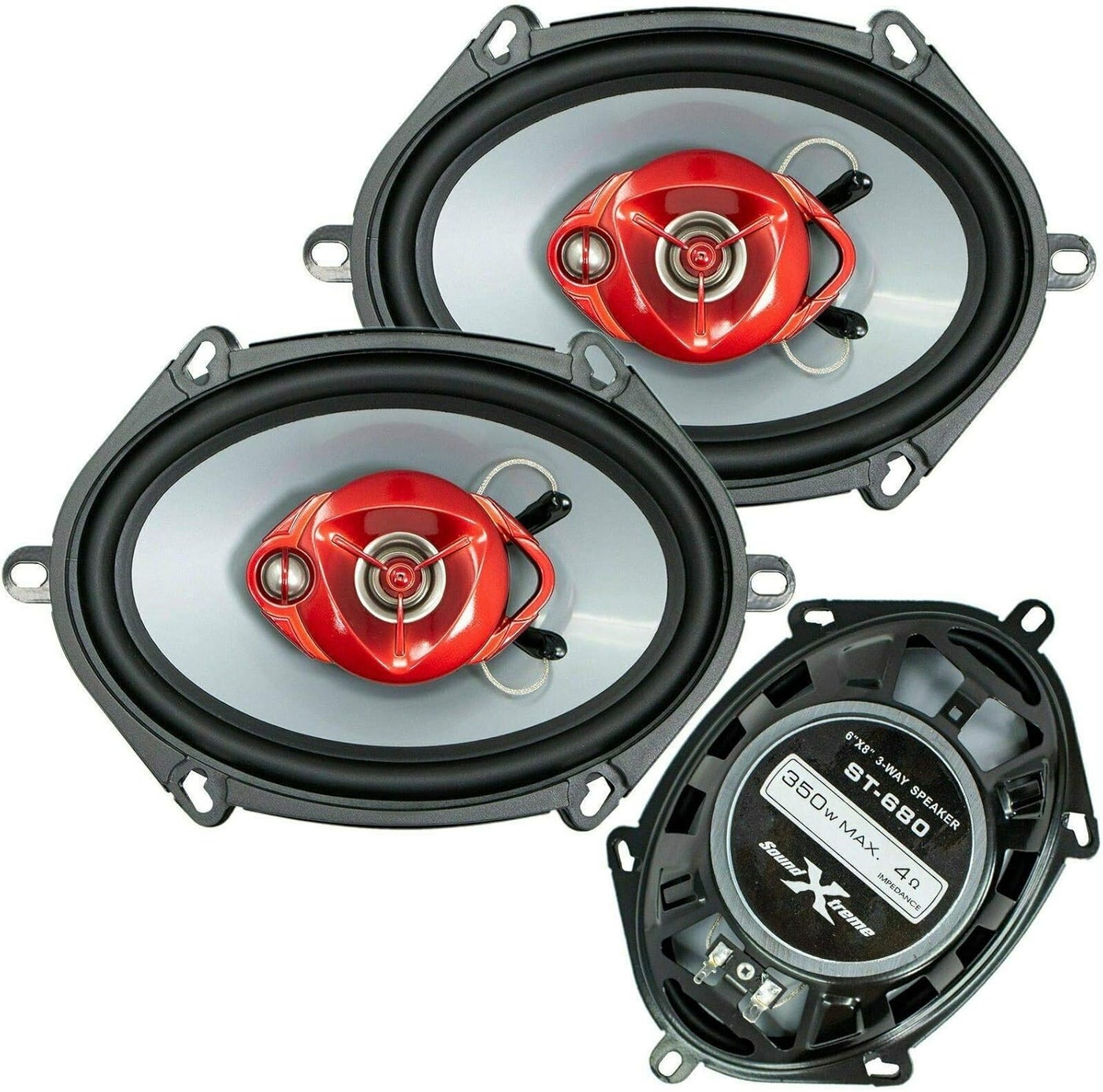 Compare SoundXtreme ST680 5x76x8 3Way 350W Coaxial Car Speakers at KSA Price