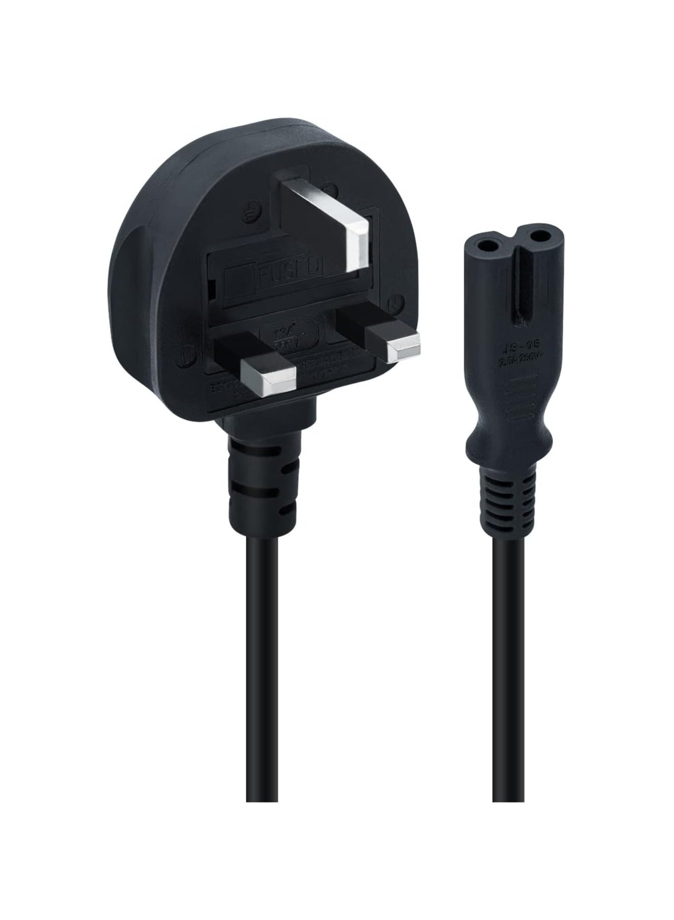 Compare 3M UK Power Cable IEC320C7 to BS 1363 C7 Figure 8 Power Lead PS4 Power Cable Kettle Lead Power Cord compatible with Samsung LG Philips Toshiba TV Printer PS4 PS3 PS5 at KSA Price