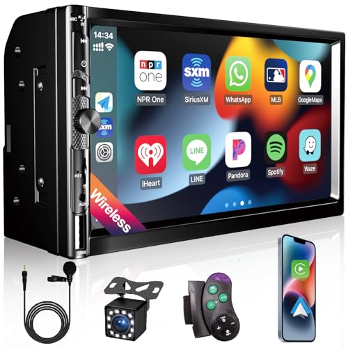 Compare 7 Inch Car Stereo with Wireless Apple CarPlayDouble Din Car Radio Androdi AutoBluetooth 52IPS 1024 600 DisplayFM Radio Backup CameraOnline Navigation178 100mmCar Audio Receivers at KSA Price