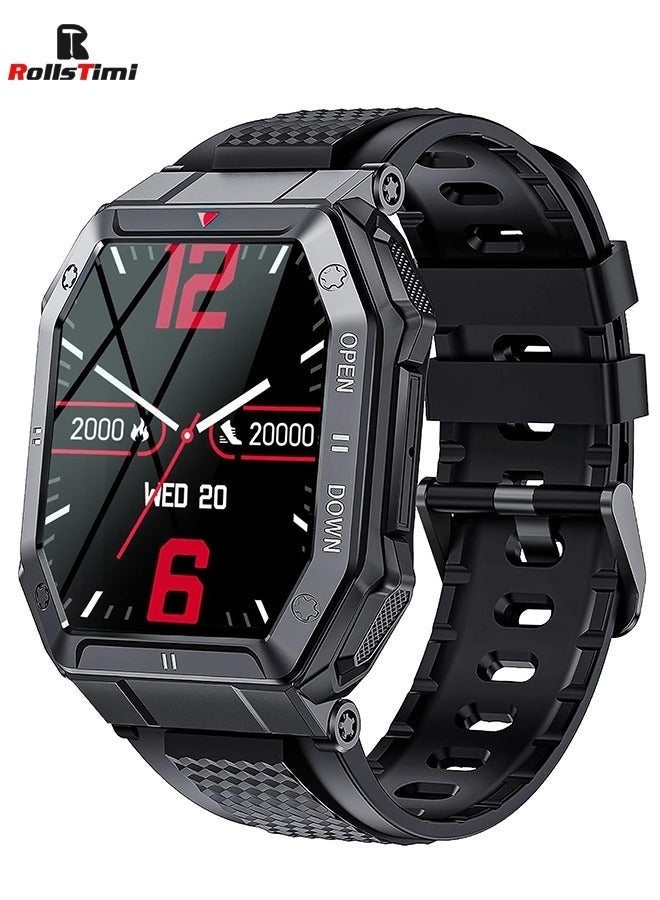 Military Smart Watch for Men with Call (Answer/Make)…