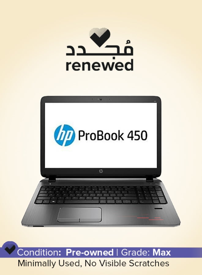 Compare Renewed  ProBook 450 G2 Laptop With 15.6Inch Display, Intel Core i34th Gen4GB RAM256GB SSDIntel HD Graphics Black Silver at KSA Price