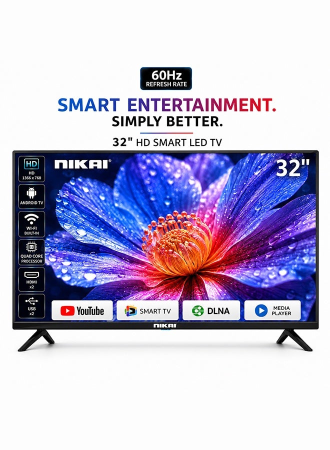 32 Inch Smart LED TV | 60Hz |HD 1366…