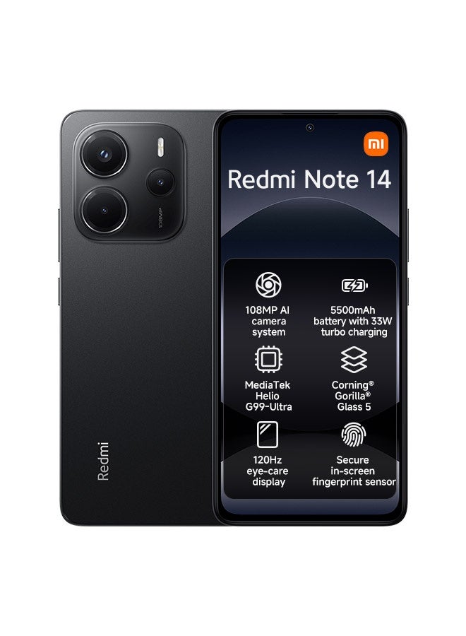 Redmi Note 14 4G Dual SIM Midnight Black…