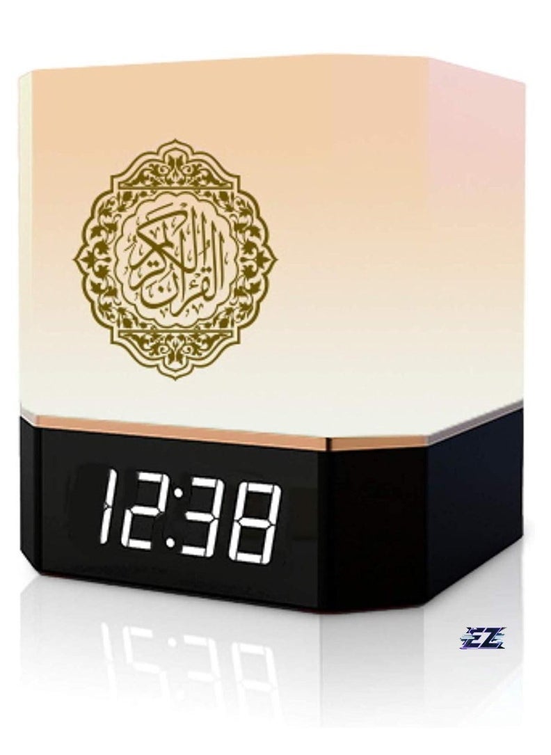 Compare Complete Quran Speaker with Lamp, Clock, 14 Language Translations, 18 Reciters, Azaan Settings & Mobile App Control  Perfect Islamic Gift for All Ages, MultiFunctional, Portable, Modern Design Black at KSA Price
