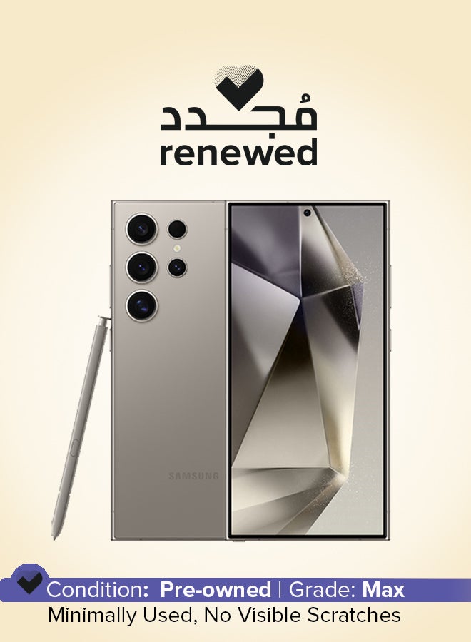 Renewed - Galaxy S24 Ultra Titanium Gray 12GB…