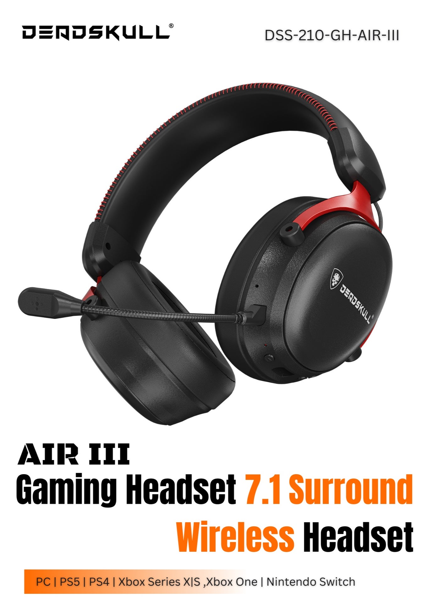 Compare AIRIII Wireless Gaming Headset 7.1 Surround for PC PS4 PS5 Xbox One Nintendo Switch Wireless Headset at KSA Price