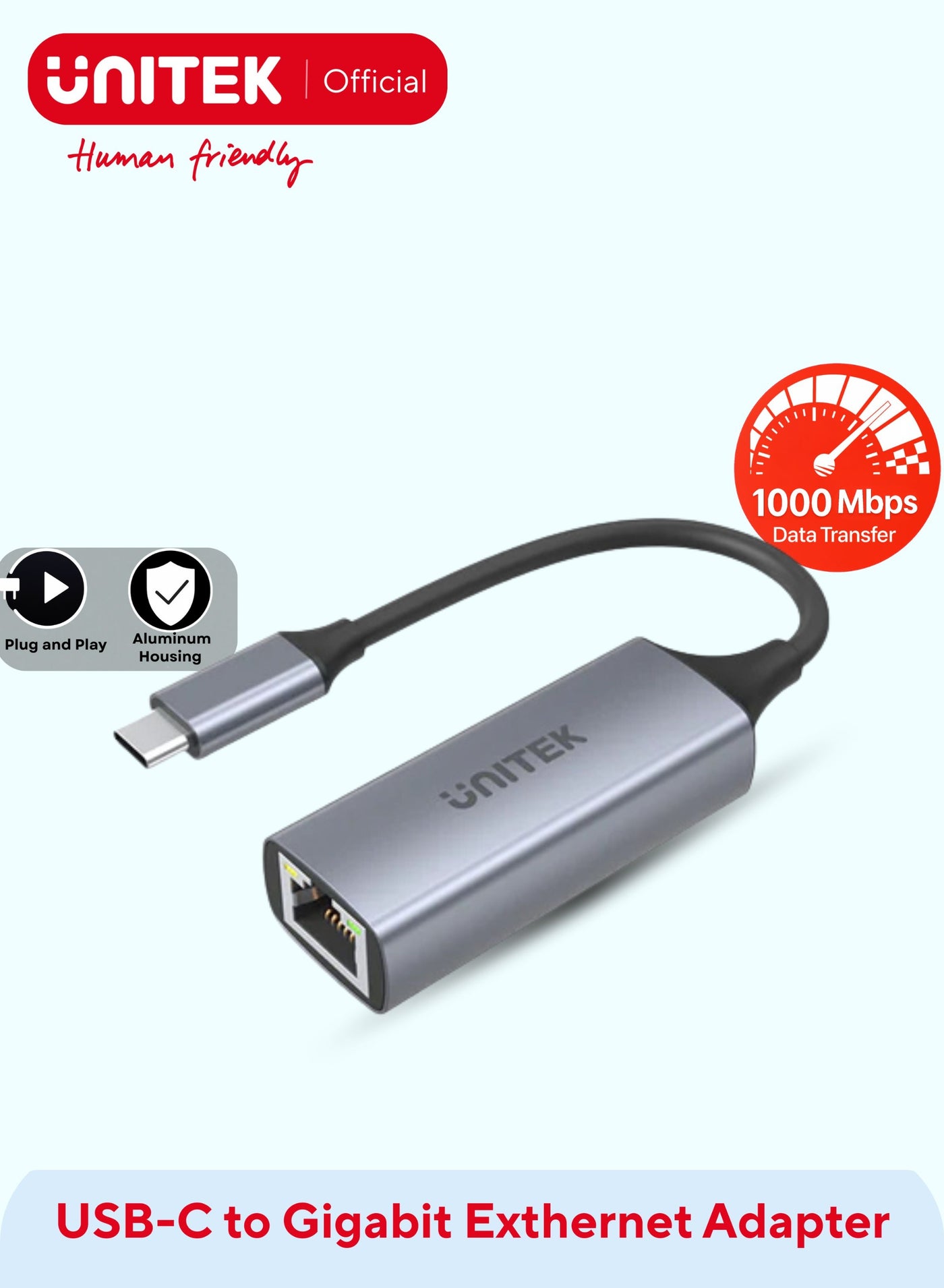 USB C To Ethernet Adapter Gigabit RJ45 Wired…