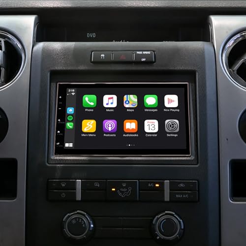 Compare 6.8 F150 20092014 Double Din Car Stereo Kit & Dash Kit Touchscreen Radio, Antenna Adapter, Certified Wireless Apple CarPlayAndroid Auto, Bluetooth, Nav, Rear Camera Input, Fast Charging at KSA Price