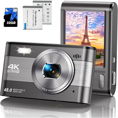 Weochi Digital Camera,4K 48Mp Autofocus Vlogging Camera…