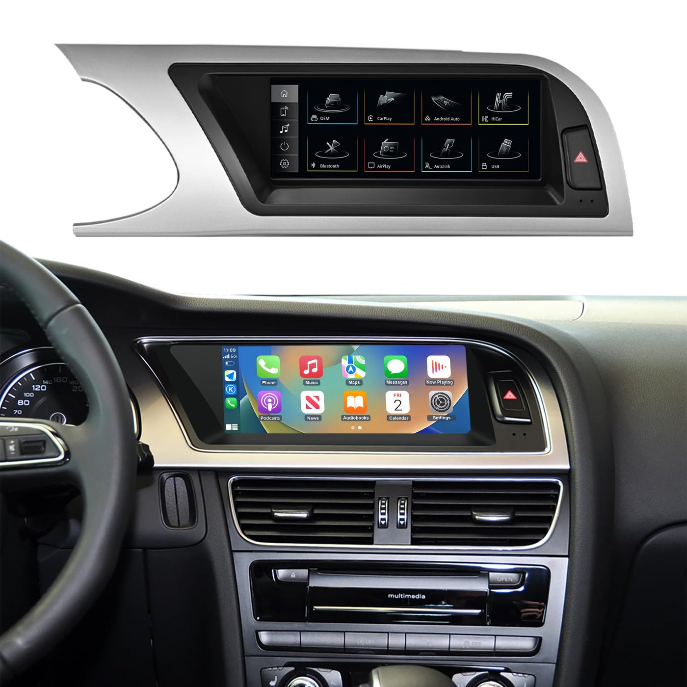 NINETOM 89 inch Touchscreen Wireless CarPlay Android…