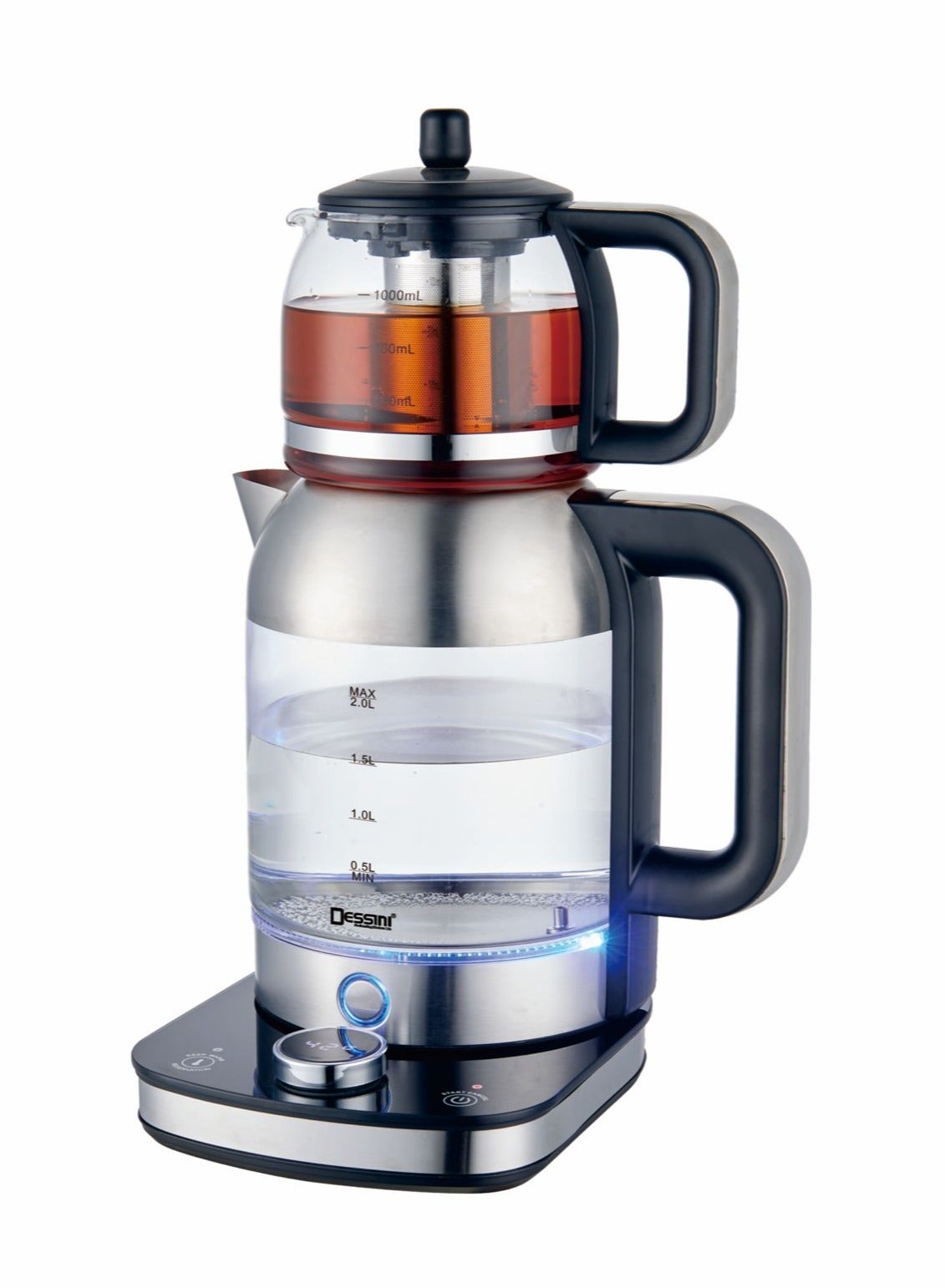 Compare Electric Turkish Tea Maker With 2.0L Glass Water Kettle 1.0L Tea Pot 2000W Tea Maker 2100 SilverBlackClear at KSA Price