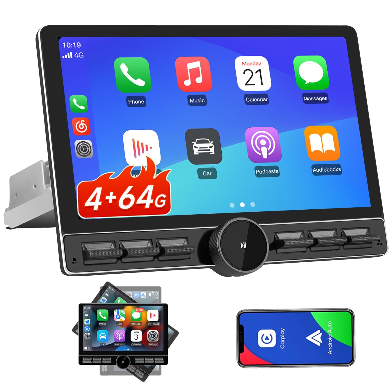 106 Inch Android 13 Single Din Car Radio…