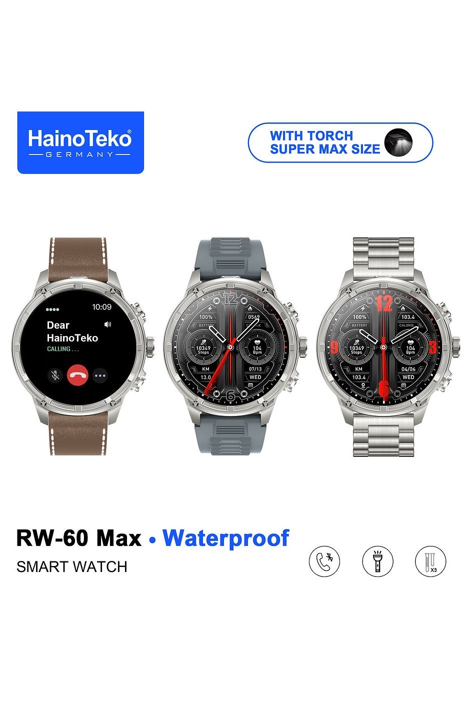 HainoTeko RW-60 Max Waterproof Smartwatch With…