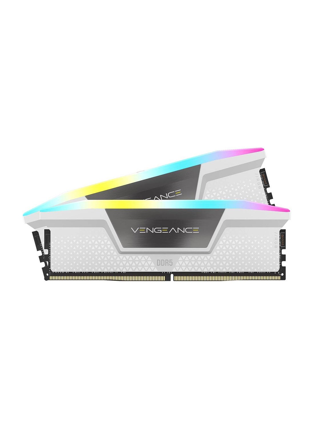 Compare VENGEANCE RGB 32GB 2x16GB DDR5 Desktop Memory Kit, 6400MHz Memory Speed, 32404084 CAS Latency, Intel XMP 3.0, 1.40 Voltage, 288 Pin, Dynamic MultiZone RGB, White | CMH32GX5M2B6400C32W at KSA Price