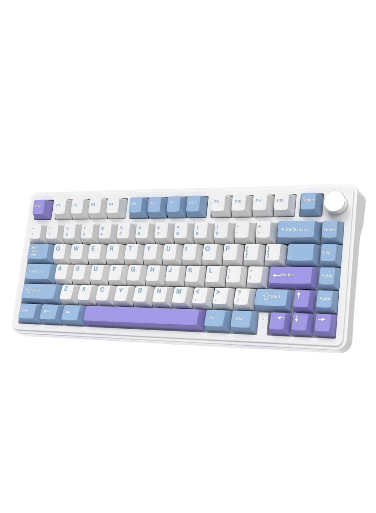 Compare X85 Wireless Mechanical Gaming Keyboard with Knob Hot Swap RGB | BT2.4GWired,Side Print PBT Keycaps,Media Knob,Linear White Jade Switch,75% Creamy Keyboard for PCMoonlit at KSA Price