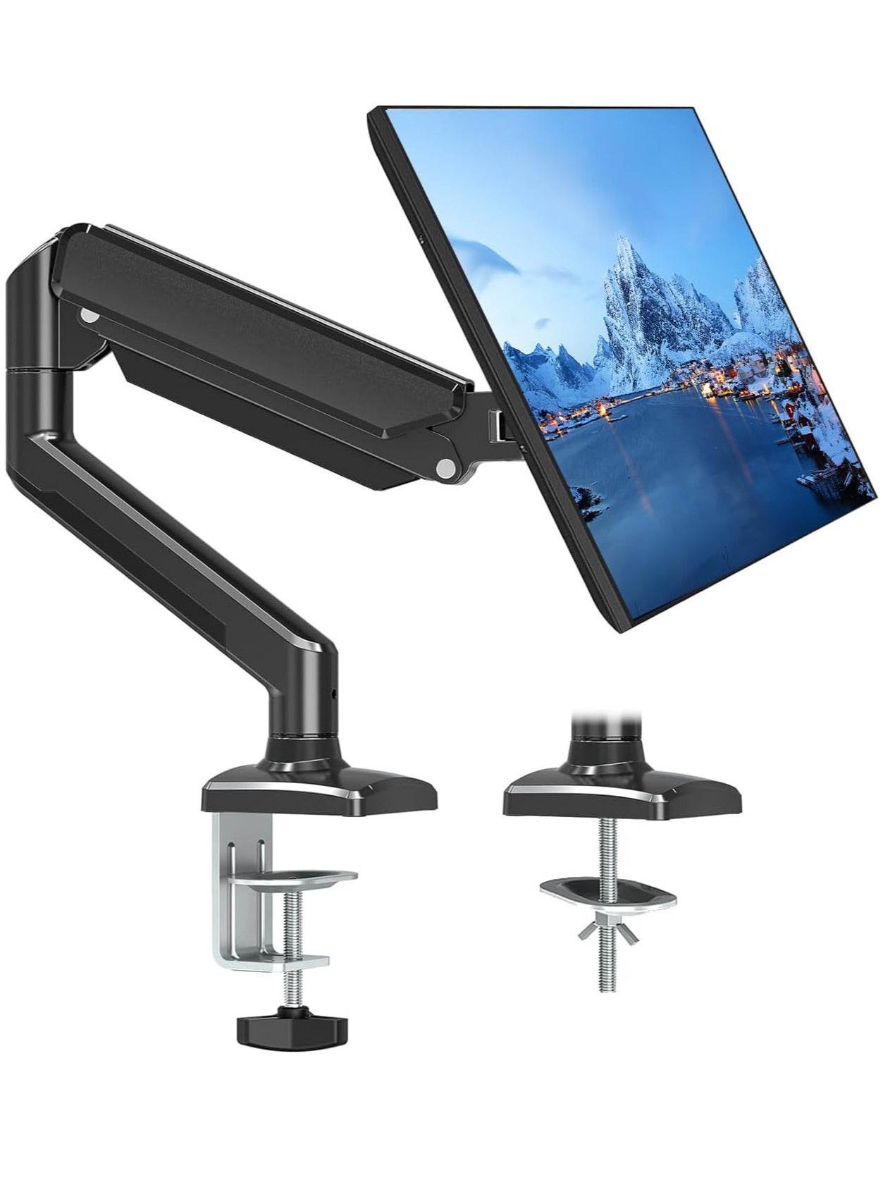 Monitor Desk Mount Single Arm Stand Full Motion…