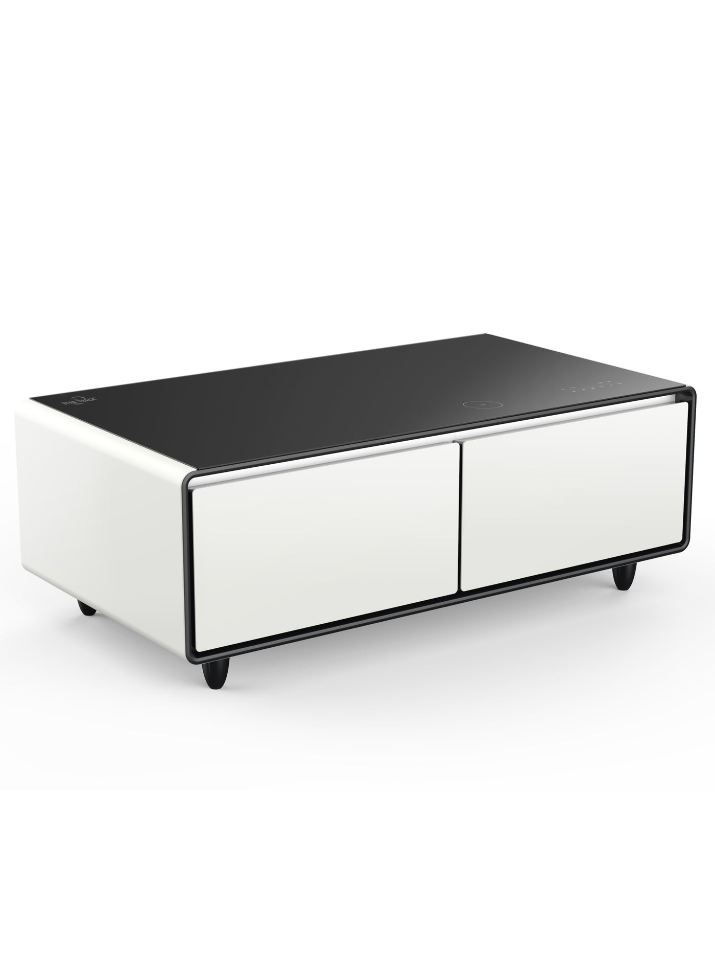 Compare 135L Smart Touch Table Fridge with Compressor Cooling, Dual Doors, Wireless & USB Charging, Bluetooth Surround Speakers, LED Control Panel, for Home, Bedroom, Office STTMT135LPW Pearl White at KSA Price